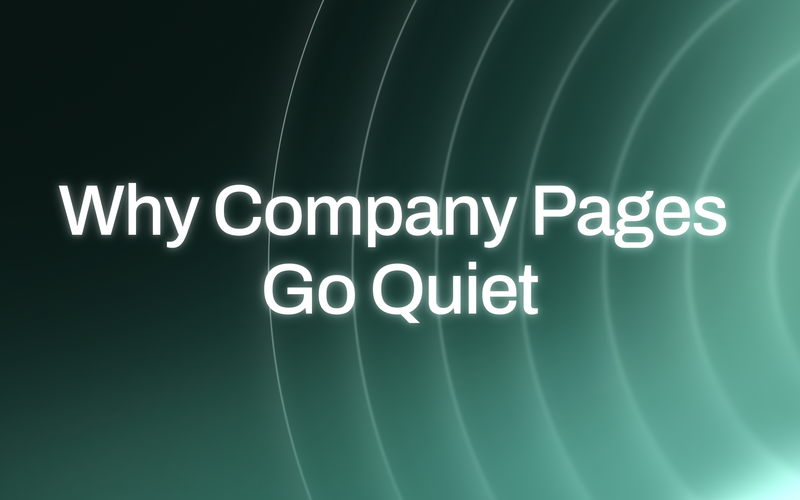 Why company LinkedIn pages go quiet, Poplar blog cover